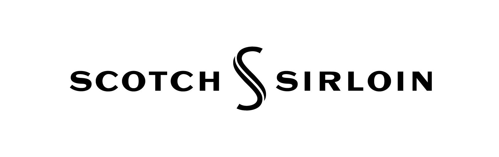 Brand Logo of The Scotch and Sirloin, black on white background