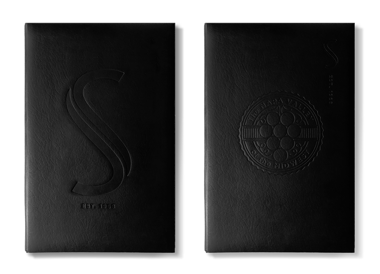 Brand Icons stamped in menus for the Scotch and Sirloin