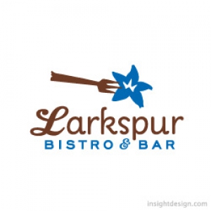 Larkspur Bistro and Bar logo design
